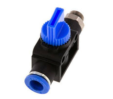 3/2-Wege-Absperr-Handventil 8 mm - G1/8'' Kunststoff/Messing Gewindeseitige Entlüftung