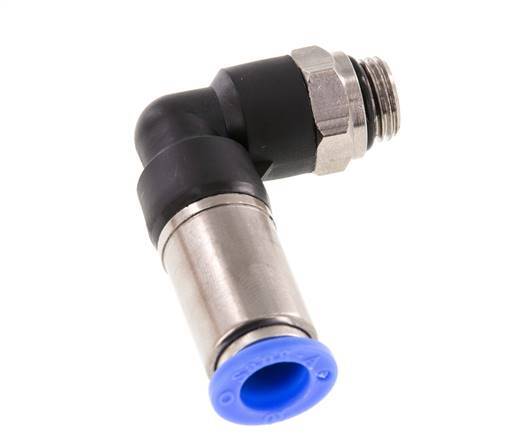 Push-In Fitting 10mm & G1/4'' Male Auto Shut-Off Elbow Brass/PBT 0-10bar (0-145psi)