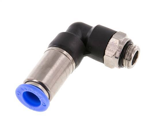 Steckverschraubung 10mm & G1/4'' männlich Selbstsicherndes Winkelstück Messing/PBT 0-10bar (0-145psi)