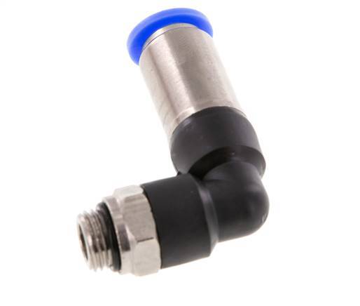Steckverschraubung 10mm & G1/4'' männlich Selbstsicherndes Winkelstück Messing/PBT 0-10bar (0-145psi)