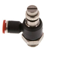 Durchflussregelungs-Schalldämpfer-In-Winkelstück 4 mm - G1/8'' Messing/PA 66