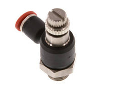 Flow Control Silencer Meter-In Elbow 4 mm - G1/8'' Brass/PA 66