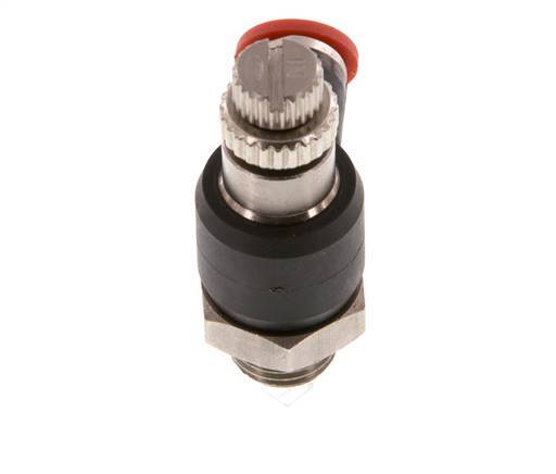 Flow Control Silencer Meter-In Elbow 4 mm - G1/8'' Brass/PA 66