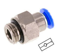 Push-In Fitting 4mm & M5 Male Auto Shut-Off Brass/PBT 0-10bar (0-145psi)