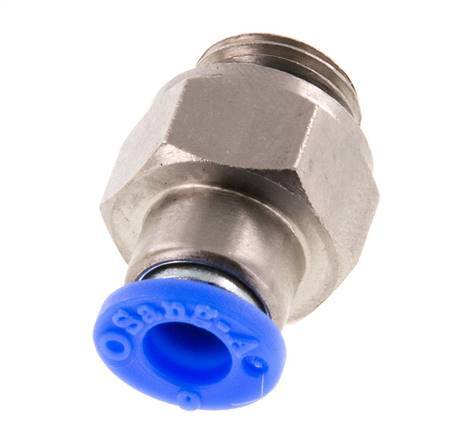 Push-In Fitting 6mm & G1/4'' Male Auto Shut-Off Brass/PBT 0-10bar (0-145psi) [2 Pieces]