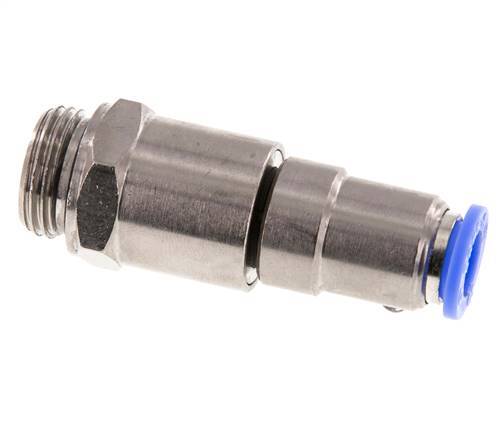 10mm & G1/2'' Schnelldrehgelenk Einsteck-Außengewinde Vernickeltes Messing/PBT NBR Drehbar