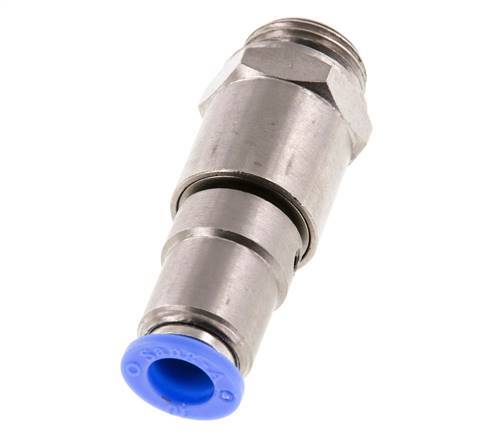 10mm & G1/2'' Schnelldrehgelenk Einsteck-Außengewinde Vernickeltes Messing/PBT NBR Drehbar