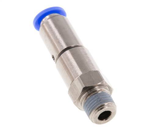 8mm & R1/4'' Schnell-Drehgelenk Einsteck-Außengewinde Vernickeltes Messing/PBT NBR Drehbar