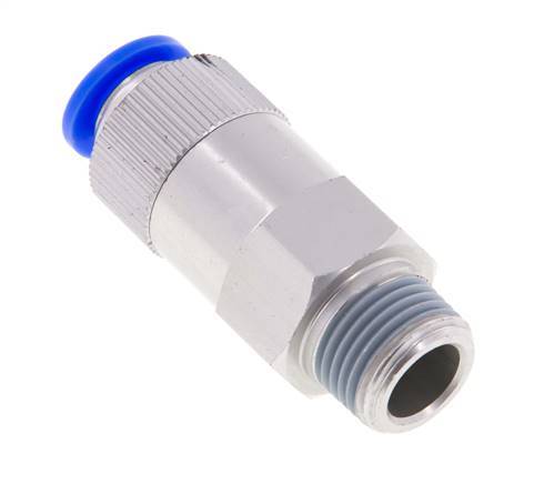 Push-In-Rückschlagventil 12mm & R1/2'' Außengewinde Aluminium 0,2-10bar (3-145psi) Schlauchgewinde