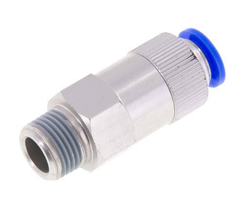 Push-In-Rückschlagventil 12mm & R1/2'' Außengewinde Aluminium 0,2-10bar (3-145psi) Schlauchgewinde