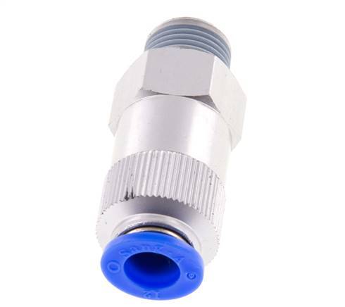 Push-In-Rückschlagventil 12mm & R1/2'' Außengewinde Aluminium 0,2-10bar (3-145psi) Schlauchgewinde