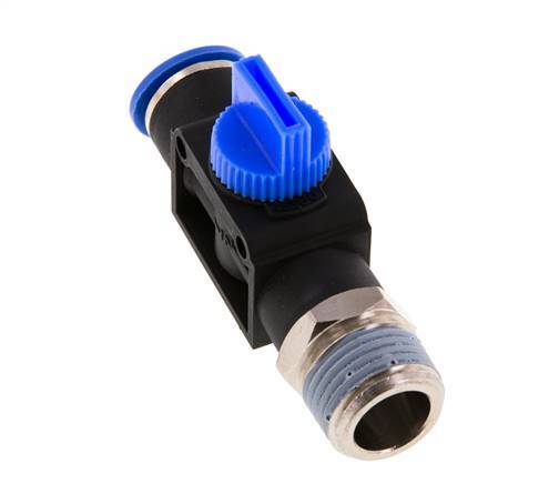 3/2-Wege-Absperr-Handventil 12 mm - R1/2'' Kunststoff/Messing Rohrseitige Entlüftung