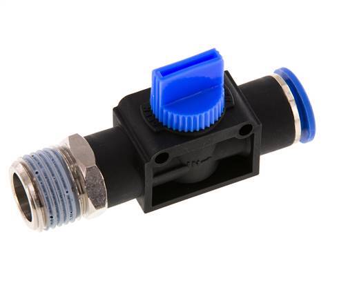 3/2-Wege-Absperr-Handventil 12 mm - R1/2'' Kunststoff/Messing Rohrseitige Entlüftung