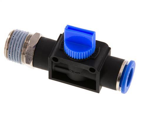 3/2-Wege-Absperr-Handventil 12 mm - R1/2'' Kunststoff/Messing Rohrseitige Entlüftung