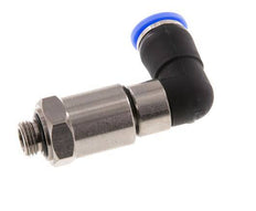 8mm & G1/8'' Winkel Schnell-Drehgelenk Einsteck-Außengewinde Vernickeltes Messing/PBT NBR Drehbar
