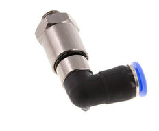 8mm & G1/8'' Winkel Schnell-Drehgelenk Einsteck-Außengewinde Vernickeltes Messing/PBT NBR Drehbar