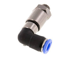 8mm & G1/8'' Winkel Schnell-Drehgelenk Einsteck-Außengewinde Vernickeltes Messing/PBT NBR Drehbar