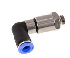 8mm & G1/8'' Winkel Schnell-Drehgelenk Einsteck-Außengewinde Vernickeltes Messing/PBT NBR Drehbar