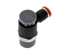 Durchflussregelventil Meter-In-Winkelstück 6 mm - R3/8'' Messing/PA 66 Sicherungsmutter