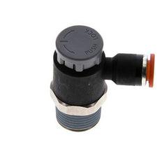 Durchflussregelventil Meter-In-Winkelstück 6 mm - R3/8'' Messing/PA 66 Sicherungsmutter
