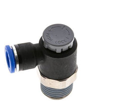 Flow Control Valve Meter-Out Elbow 10 mm - R1/2'' Brass/PA 66 Locknut