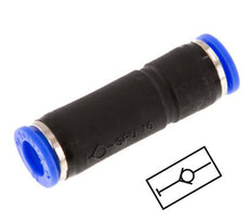 Push-In Fitting 6mm Auto Shut-Off Brass/PBT 0-10bar (0-145psi) [2 Pieces]