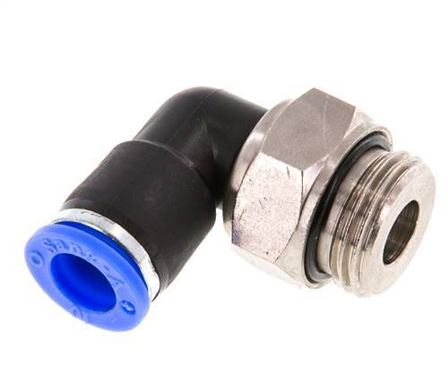 10mm & G1/2'' Ellbogen-Drehgelenk Einsteck-Außengewinde Vernickeltes Messing/PBT NBR Drehbar