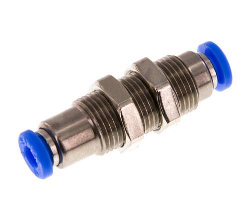Steckverschraubung 4mm selbstsichernd Messing/PBT Bulkhead 0-10bar (0-145psi)