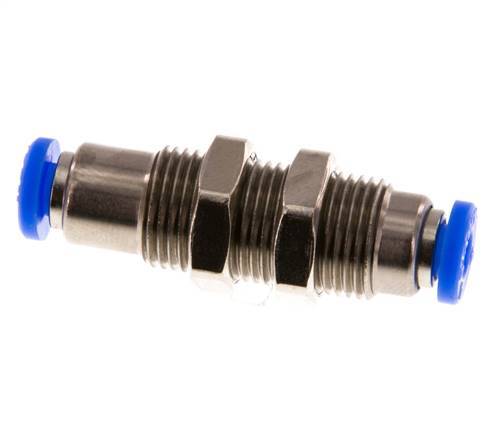 Steckverschraubung 4mm selbstsichernd Messing/PBT Bulkhead 0-10bar (0-145psi)