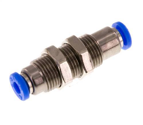 Steckverschraubung 4mm selbstsichernd Messing/PBT Bulkhead 0-10bar (0-145psi)