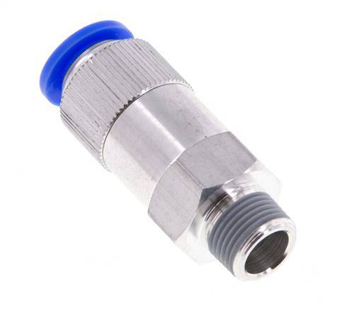 Push-In-Rückschlagventil 12mm & R3/8'' Außengewinde Aluminium 0,2-10bar (3-145psi) Schlauchgewinde