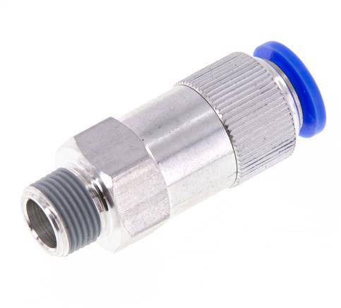 Push-In-Rückschlagventil 12mm & R3/8'' Außengewinde Aluminium 0,2-10bar (3-145psi) Schlauchgewinde