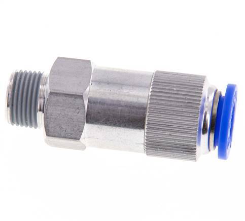 Push-In-Rückschlagventil 12mm & R3/8'' Außengewinde Aluminium 0,2-10bar (3-145psi) Schlauchgewinde
