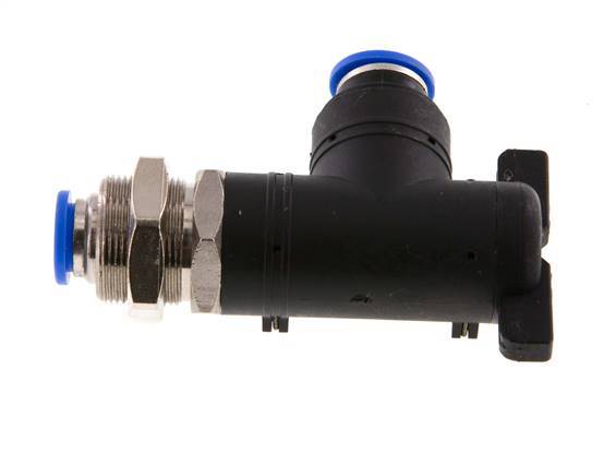 2-Way Elbow Ball Valve 10 mm Plastic/Brass Bulkhead