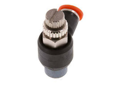 Durchflussregelungs-Schalldämpfer-In-Winkelstück 4 mm - R1/8'' Messing/PA 66