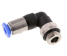 Push-In Fitting 6mm & G1/4'' Male Auto Shut-Off Elbow Brass/PBT 0-10bar (0-145psi)