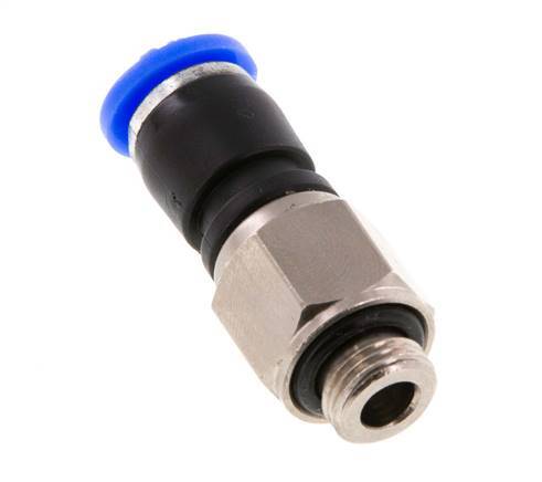 6mm & G1/8'' Drehgelenk Einsteck-Außengewinde Vernickeltes Messing/PBT NBR Drehbar