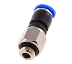 6mm & G1/8'' Drehgelenk Einsteck-Außengewinde Vernickeltes Messing/PBT NBR Drehbar