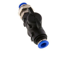 2-Way Straight Ball Valve 10 mm Plastic/Brass Bulkhead