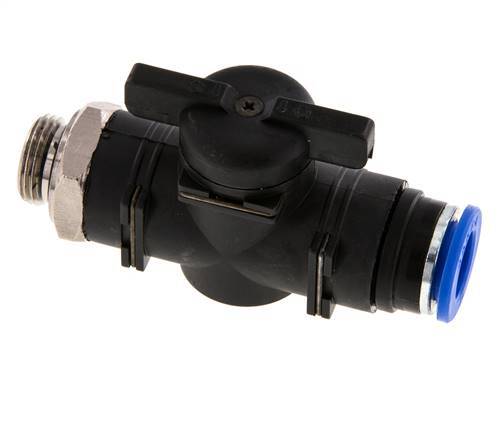 2-Way Straight Ball Valve 12 mm - G3/8'' Plastic/Brass