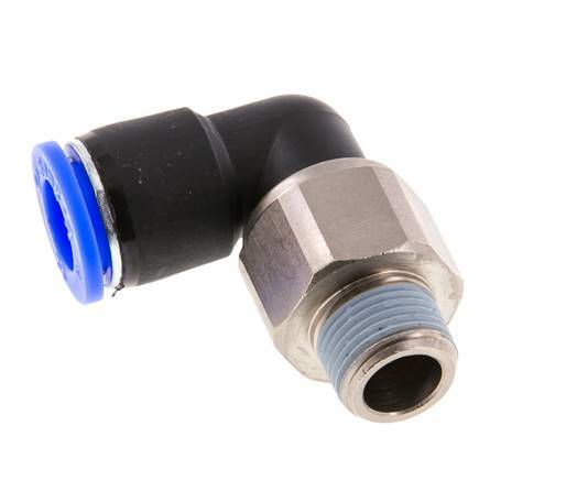 12mm & R3/8'' Winkel-Drehgelenk Einsteck-Außengewinde Vernickeltes Messing/PBT NBR Drehbar