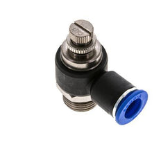 Durchflussregelungs-Schalldämpfer-Abflusswinkel 12 mm - G1/2'' Messing/PA 66