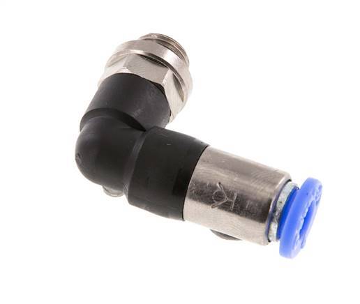 Steckverschraubung 6mm & G1/8'' männlich Selbstsichernder Winkel Messing/PBT 0-10bar (0-145psi) [2 Stück]
