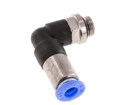 Steckverschraubung 6mm & G1/8'' männlich Selbstsichernder Winkel Messing/PBT 0-10bar (0-145psi) [2 Stück]