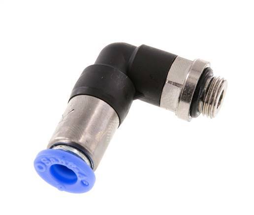 Steckverschraubung 6mm & G1/8'' männlich Selbstsichernder Winkel Messing/PBT 0-10bar (0-145psi) [2 Stück]