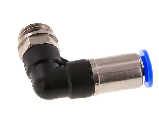 Steckverschraubung 12mm & G1/2'' männlich Selbstsicherndes Winkelstück Messing/PBT 0-10bar (0-145psi)