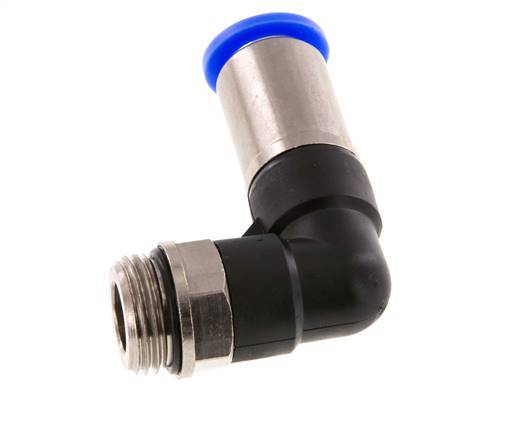 Steckverschraubung 12mm & G1/2'' männlich Selbstsicherndes Winkelstück Messing/PBT 0-10bar (0-145psi)