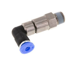 4mm & R1/8'' Winkel Schnell-Drehgelenk Einsteck-Außengewinde Vernickeltes Messing/PBT NBR Drehbar