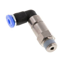 4mm & R1/8'' Winkel Schnell-Drehgelenk Einsteck-Außengewinde Vernickeltes Messing/PBT NBR Drehbar