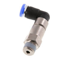 4mm & R1/8'' Winkel Schnell-Drehgelenk Einsteck-Außengewinde Vernickeltes Messing/PBT NBR Drehbar